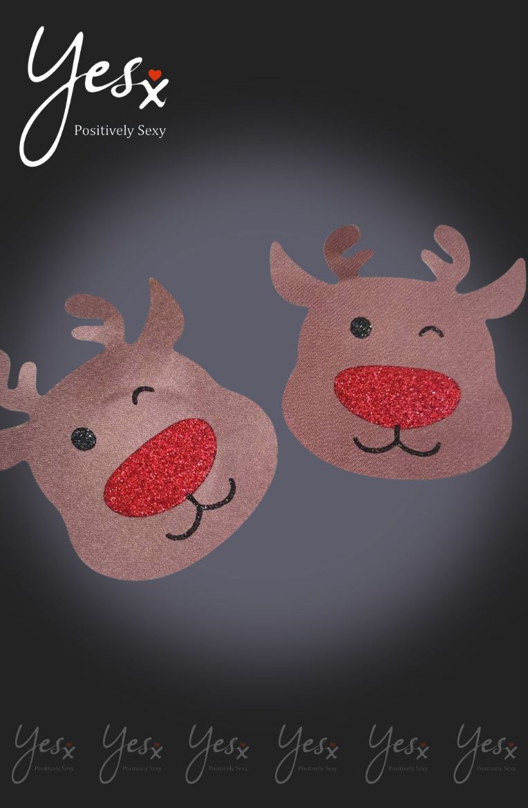 Product image of YesX YX960 Brown/Red Reindeer Nipple Covers