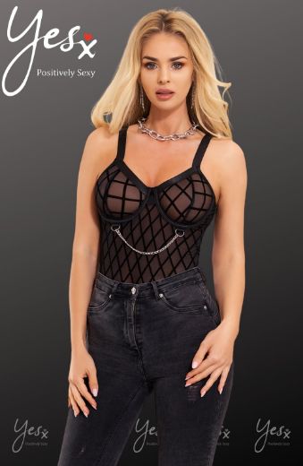 Product image of YesX YX846 Black Bodysuit