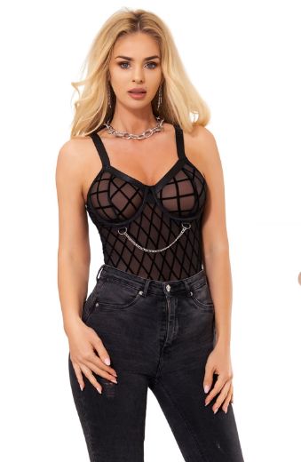 Product image of YesX YX846 Black Bodysuit