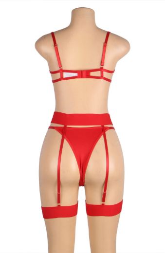 Product image of YesX YX845Q Red Bra Set