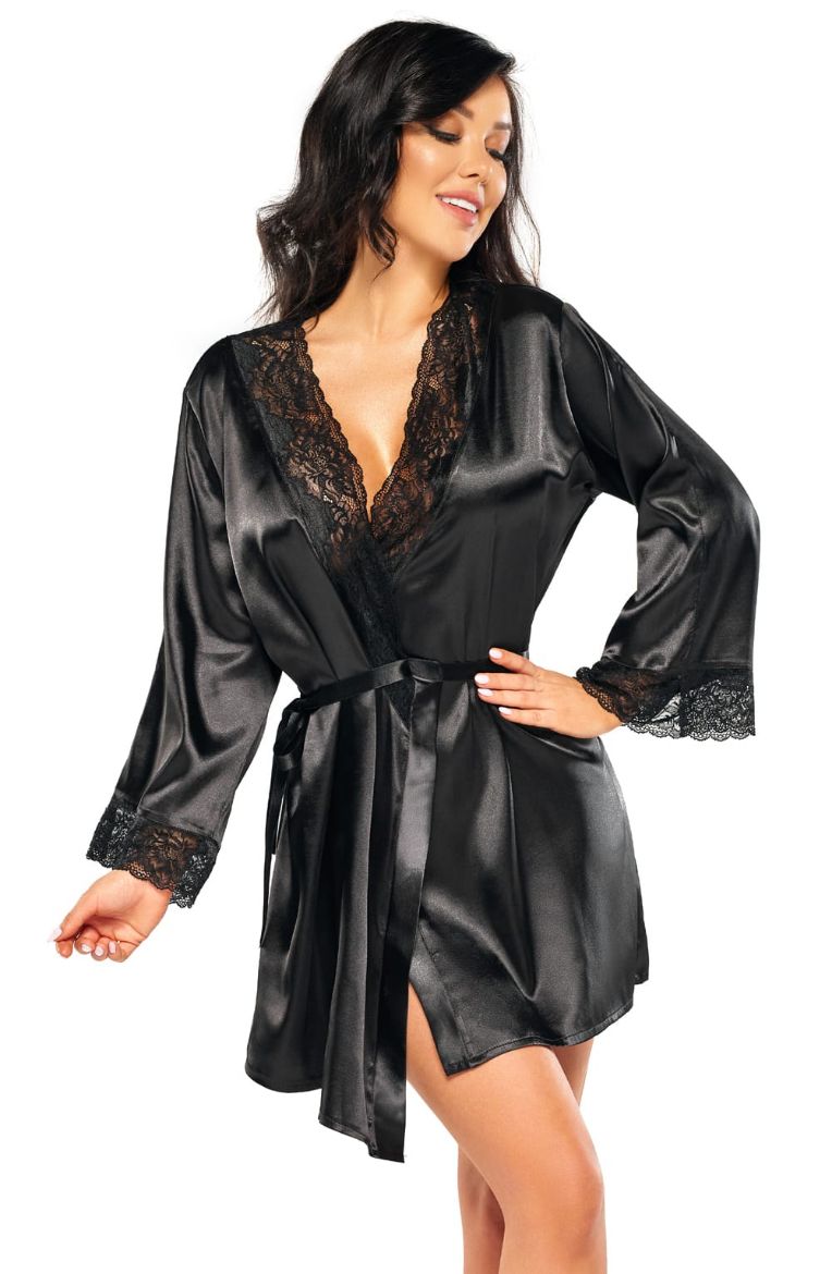 Product image of Beauty Night BN6669 Sherie Peignoir Black
