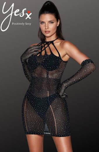 Product image of YesX YX865 Sparkle Rhinestone Fishnet