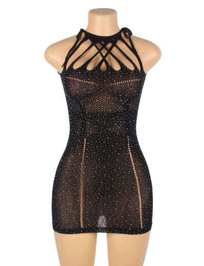 Product image of YesX YX865 Sparkle Rhinestone Fishnet