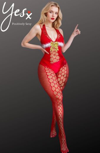 Product image of YesX YX876 Christmas Fluffy Bodystocking