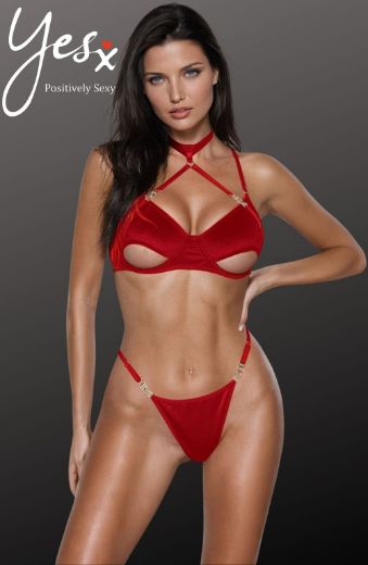 Product image of YesX YX872 Hollow Cut Halter Bra Set