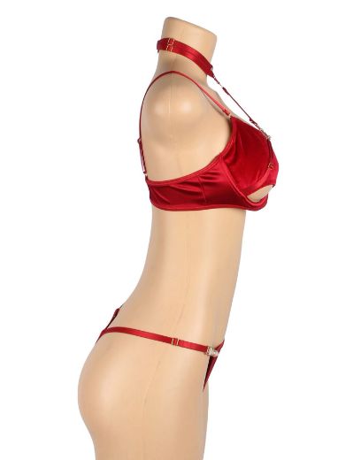Product image of YesX YX872 Hollow Cut Halter Bra Set