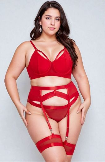 Product image of YesX YX870Q Bondage Garter Bra Set Up To 2XL