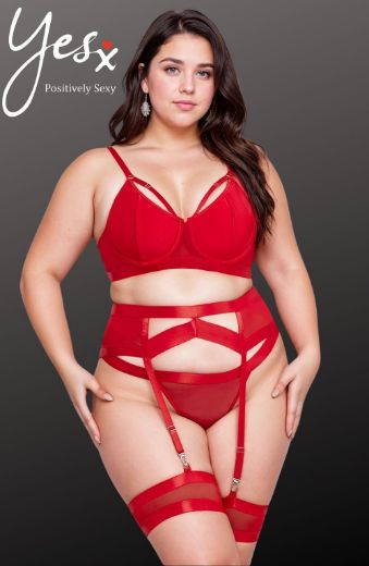 Product image of YesX YX870Q Bondage Garter Bra Set Up To 2XL