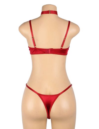 Product image of YesX YX872Q Hollow Cut Halter Bra Set Up To 2XL