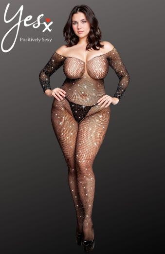 Product image of YesX YX864Q Fishnet Sparkly Bodystocking Up To 5XL