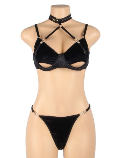 Product image of YesX YX871 Hollow Cut Halter Bra Set