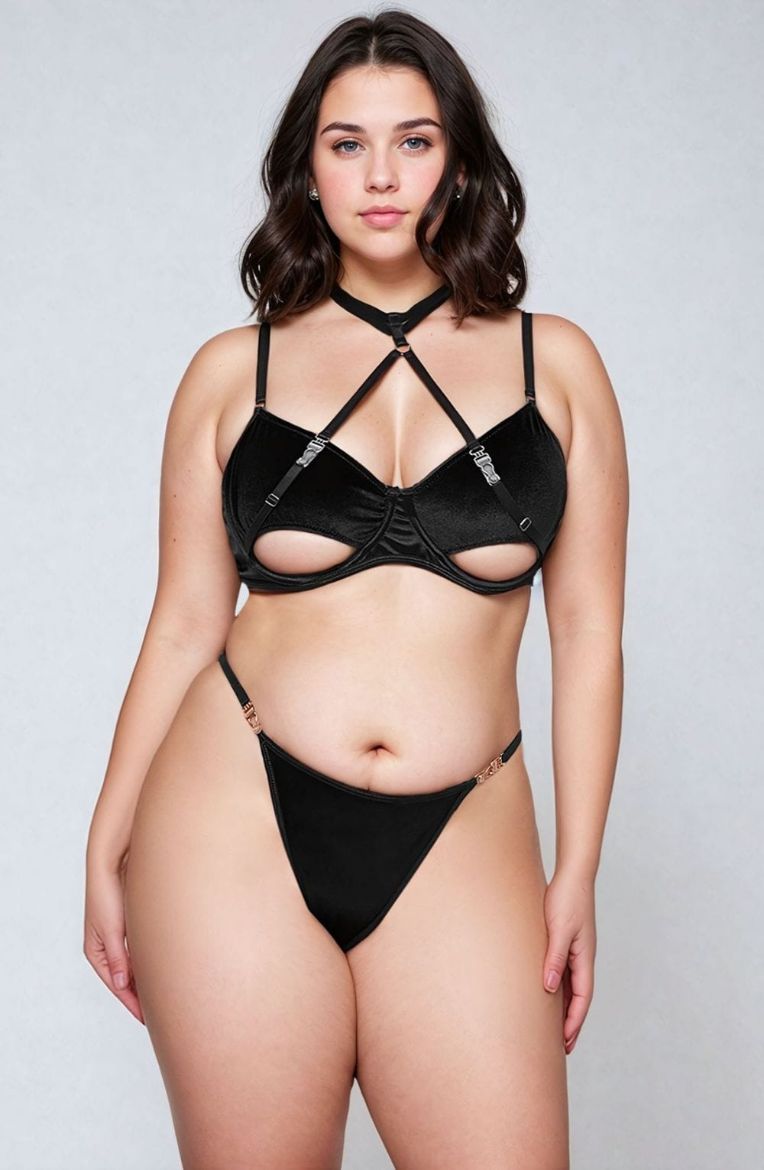 Product image of YesX YX871Q Hollow Cut Halter Bra Set