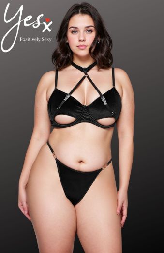 Product image of YesX YX871Q Hollow Cut Halter Bra Set