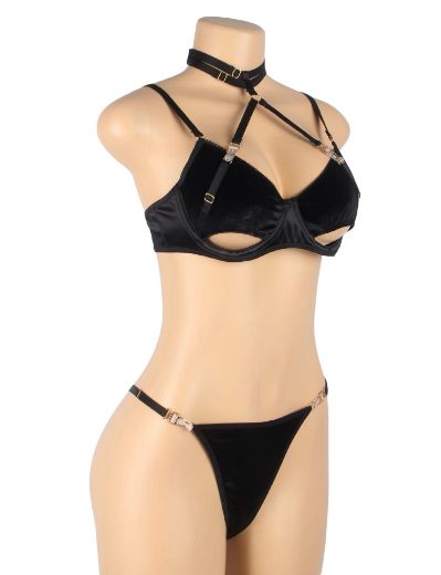 Product image of YesX YX871Q Hollow Cut Halter Bra Set