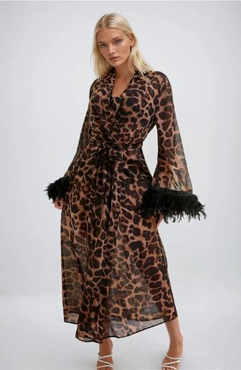 Product image of YesX YX880 Leopard Print Robe