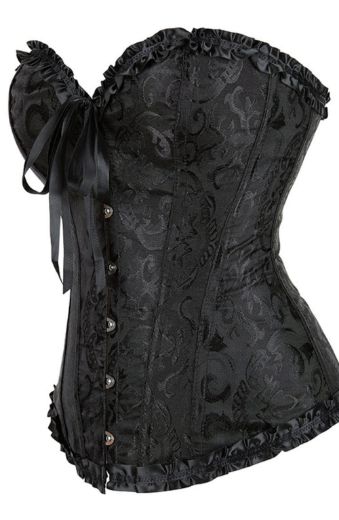Product image of YesX YX886 Stunning Black Borcade Corset Up to 5XL