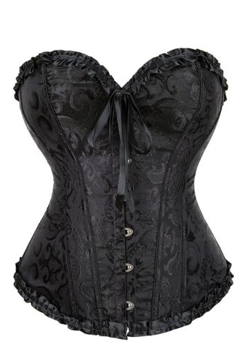 Product image of YesX YX886 Stunning Black Borcade Corset Up to 5XL