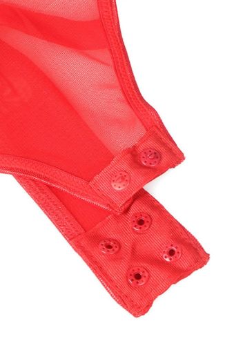 Product image of YesX YX891 Red Faux Leather Look & Mesh