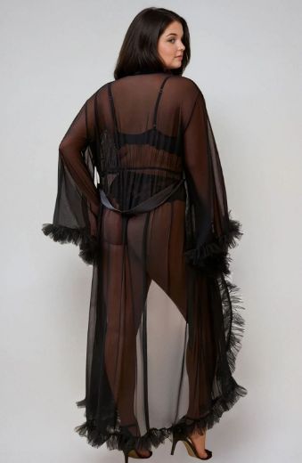 Product image of YesX YX735Q Sexy Mesh Ruffled Long Robe