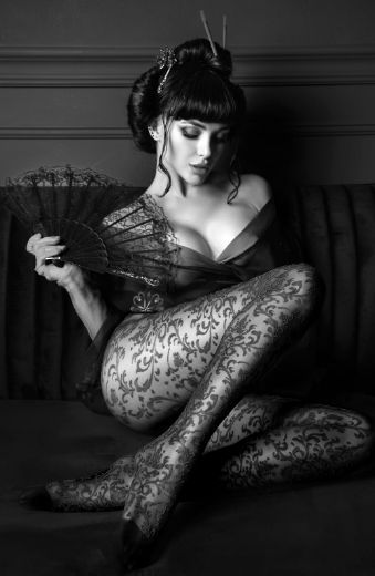 Product image of Black Secret BS135 Crotchless Tights