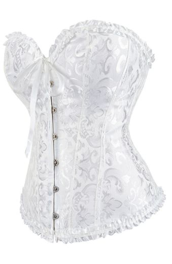 Product image of YesX YX887 Elegant White Brocade Corset up to 2XL