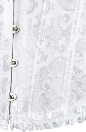 Product image of YesX YX887 Elegant White Brocade Corset up to 2XL